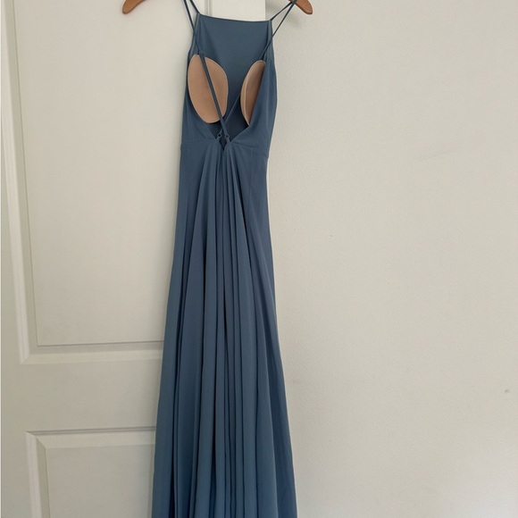 NEW Lulus women’s Mythical Kind of Love Slate Blue Maxi sleeveless Dress SMALL - Picture 3 of 12